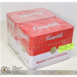 CAMPBELLS SOUP RECIPE TINS WITH RECIPE CARDS