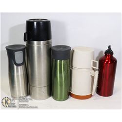 LOT  OF ASSORTED THERMOS AND CONTIGO MUGS