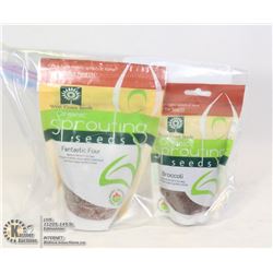 ORGANIC SPROUTING SEEDS- 2 BAGS BY WEST COAST
