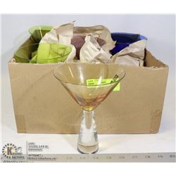 ART GLASS MARTINI GLASS SET OF 7