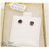 Image 1 : NEW STERLING 925 SILVER STUD PURPLE ORIGINAL