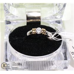 NEW STERLING 925 SILVER LADIES RING SIZE 7. CUBIC