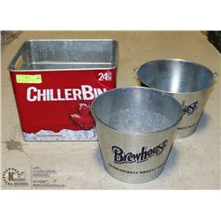 MOLSON CANADIAN CHILLER BIN & 2 BREWHOUSE BEER
