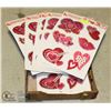 Image 1 : 10 LARGE VALENTINE HEART WINDOW CLINGS