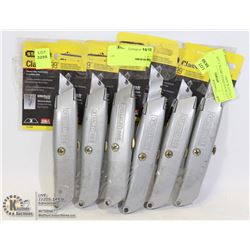 LOT OF 6 STANLEY METAL BODY UTILITY BLADES