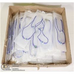 BOX OF NECKLACE AND BRACELET SETS