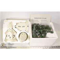 PORCELAIN LIGHT UP VILLAGE HOME