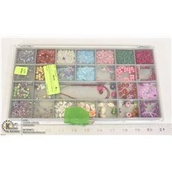 ORGANIZER FILLED WITH VARIOUS BEADS