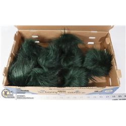 FLAT OF FUZZY GREEN BALLS