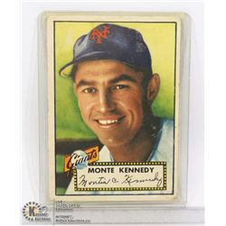 1952 TOPPS MONTE KENNEDY BASEBALL CARD