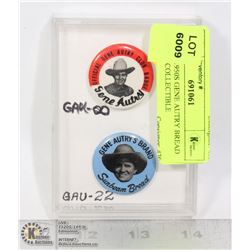 PAIR OF 1950S GENE AUTRY BREAD BADGES COLLECTIBLE