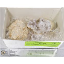 LOT OF NATURAL QUARTZ GEODE SPECIMENS