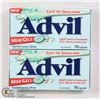 Image 1 : TWO BOTTLES OF ADVIL MINI-GELS PAIN RELIEVER