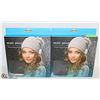Image 1 : PAIR OF MUSIC WEAR WIRELESS MUSICAL BEANIES BLACK