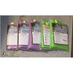 LOT OF FIVE 108" ROUND TABLE CLOTHS