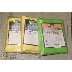 LOT OF THREE 120" ROUND TABLE CLOTHS