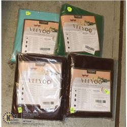 LOT OF FOUR 132" ROUND TABLE CLOTHS