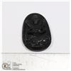 Image 1 : #98-NATURAL BLACK OBSIDIAN BUDDHA PENDANT