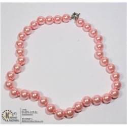#215-SEA SHELL PEARL NECKLACE 17.5"/12mm