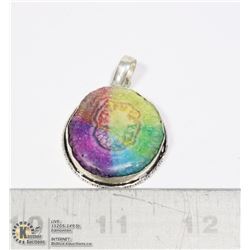 #38-RAINBOW SOLAR QUARTZ PENDANT