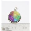 Image 1 : #38-RAINBOW SOLAR QUARTZ PENDANT