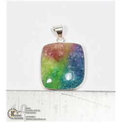 #18-RAINBOW SOLAR QUARTZ PENDANT