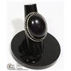 Image 1 : #82-NATURAL BLACK OBSIDIAN RING/ SIZE 6