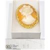 Image 1 : LARGE VINTAGE CAMEO BROOCH 4.2CM