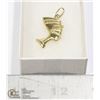 Image 1 : 14KT GOLD CLEOPATRA PENDANT 3CM