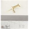Image 1 : 10K GOLD STICK PIN WITH INITIAL L 4CM