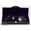 Image 1 : ANTIQUE GOLD FILLED SPECTACLES IN CASE