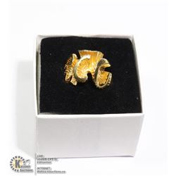 18K HGE PLATE COSTUME RING