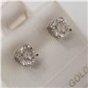 Image 3 : 14K WHITE GOLD DIAMOND(F-G, I2-I3)(0.98CT) EARRING