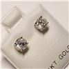 Image 2 : 14K WHITE GOLD DIAMOND(F-G,I2-I3)(0.8CT) EARRINGS