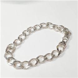 SILVER  BRACELET (~LENGTH 8.5CM) (~WEIGHT 23.3G)