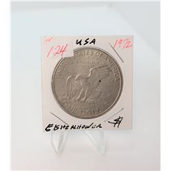 5)  US $1.00 EISENHOWER 1972 COIN, 40%