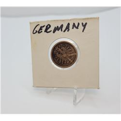 21)  GERMAN EMPIRE 1876 A 2 PHENNIG COIN