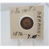 Image 2 : 21)  GERMAN EMPIRE 1876 A 2 PHENNIG COIN