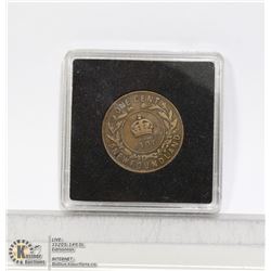 1907 NEWFOUNDLAND LARGE CENT