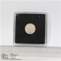 1919 GEORGE V CANADA SILVER 5 CENT "FISH SCALE"