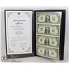 Image 1 : UNCUT SHEET OF 4 USA DOLLAR BILLS WITH COA