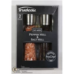 NEW TRUDEAU NO MESS PEPPER MILL & SALT MILL