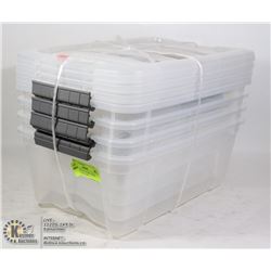 NEW BUCKLE-UP 4 CONTAINER STORAGE SET W/ LIDS