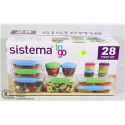 NEW SISTEMA TO GO 28 PC LUNCH PLASTIC CONTAINER