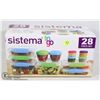 Image 1 : NEW SISTEMA TO GO 28 PC LUNCH PLASTIC CONTAINER