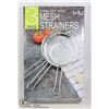 Image 1 : NEW SET OF 3 STAINLESS STEEL MESH STRAINERS
