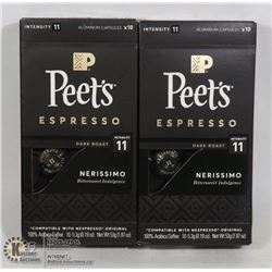 NEW PEET'S ESPRESSO DARK ROAST PACKS NESPRESSO