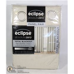 NEW ECLIPSE TOTAL BLACKOUT 2 X 84" GROMMET PANELS