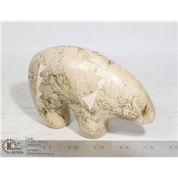 SIGNED TRIBAL ART BEAR SCULPTURE
