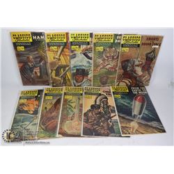 TEN 15 CENT CLASSIC ILLUSTRATED COMICS